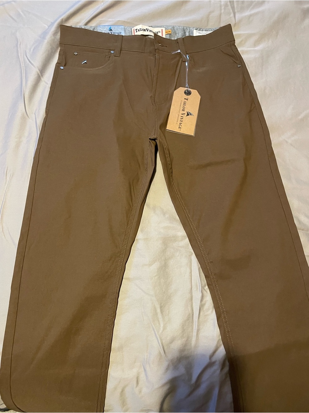 Tailor Vintage Brown Straight-Leg Chinos